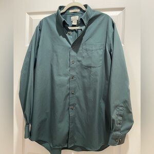 L.L. Bean Men's Dark Green Button-Down Shirt
